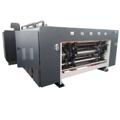 Máquina de impresión flexográfica y troqueladora de ranurado multicolor