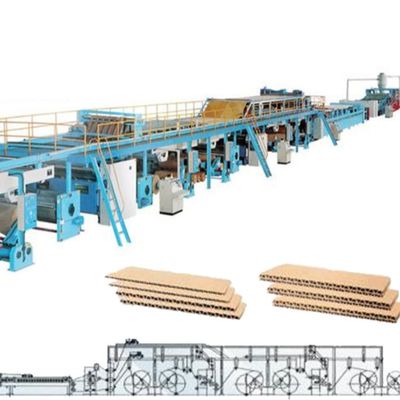 7 capas de la cartulina acanalada de la cadena de producción fabricación de cajas 2500kg del cartón