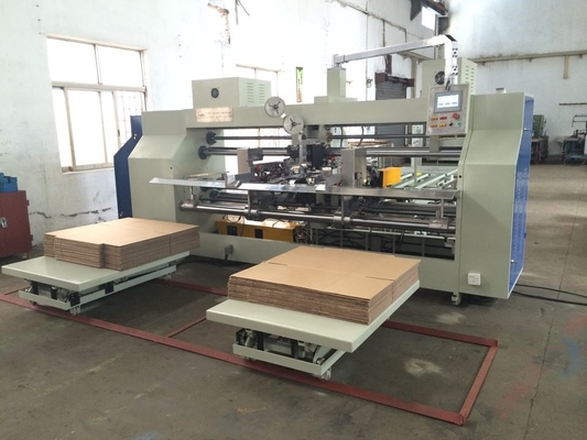 Grapadora de costura del cartón de la máquina 2000m m acanalada semi auto de la caja que sujeta con grapa eléctrico conducido
