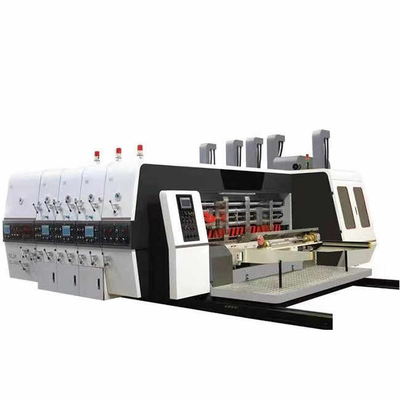 Impresora de alta velocidad PLC Slotter máquina de corte a presión para caja de cartón corrugado