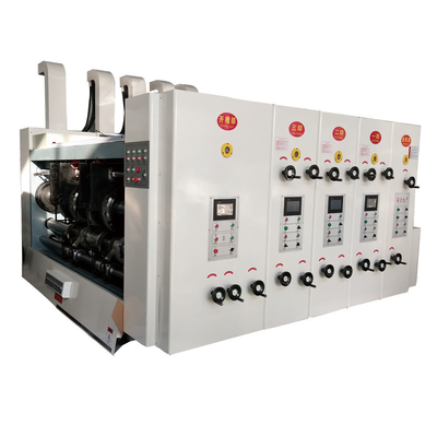 Máquina avanzada de cajas de cartón corrugado Flexo Impresión Slotting Die Cutting Alta productividad
