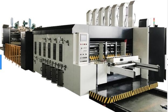 Línea completamente automática del pegamento de Slotter Die Cutter de la impresora bicolor acanalada de la caja 2m m Flexo